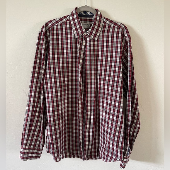 Jeremy Argyle blue and red plaid button up - Picture 1 of 3